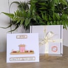 Mum Card With Removable Wooden Cottage Gift
