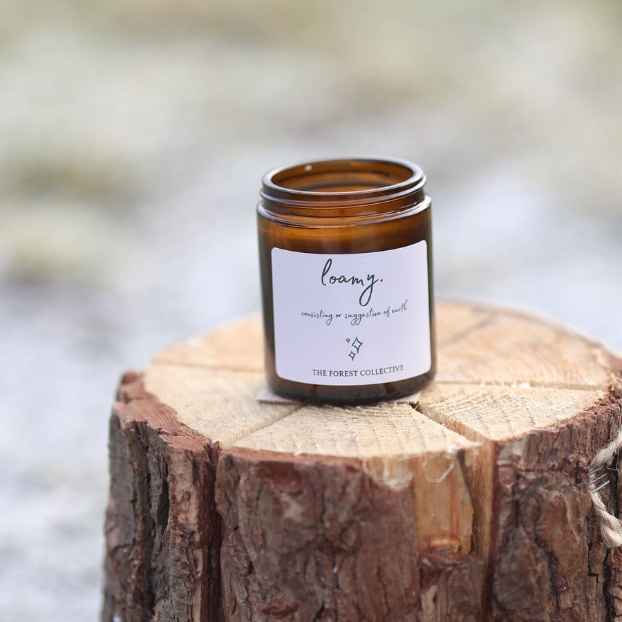 Loamy - Handpoured Soy Wax Candle - Pine Candle - Forest Scented Candle - advent
