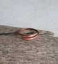 Hammered Copper Wrap Around Band Ring - Adjustable Band - Image 4