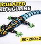 Articulated Gecko Figurine - 50 - 200 - 20mm