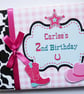 Cowgirl Birthday guest book, girl rodeo birthday party book, gift - Image 1