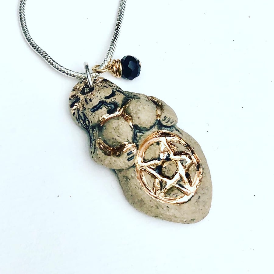 Goddess handcrafted pendant 