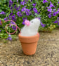 Cute mouse in pot, needle felted - Image 4
