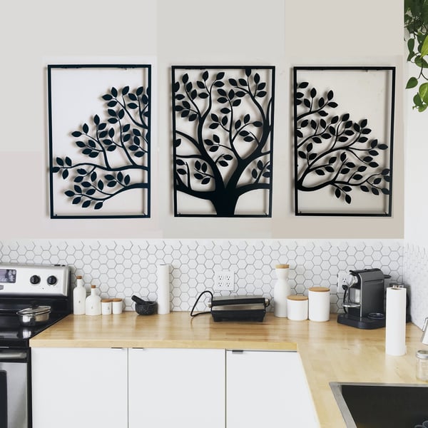 Tree of Life Wall Decor Wall Art Metal wall Decor Metal Woodland Wall Decor 3 pa