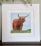 Highland Cow Mounted Print - Image 1