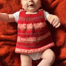 Knitted baby dress pinafore 0-3 months