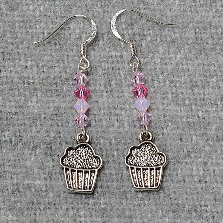 Cupcakes and Crystals Earrings