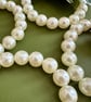 Farmhouse pearl wreath Christmas tree ornament gingham cottage hanging decor - Image 7