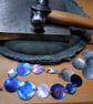  Handmade Coloured Titanium Disc and Sterling Silver Bracelet - UK Free Post - Image 2