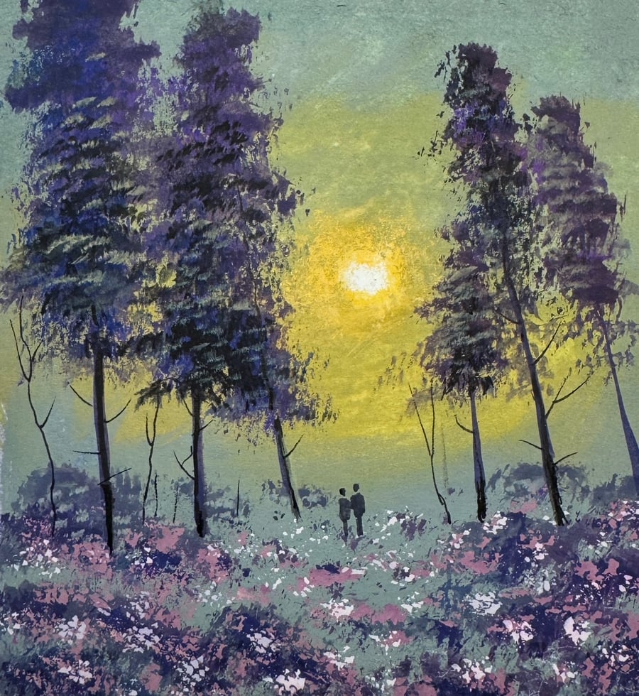 Evening Walk watercolour painting by Stephen Allen 