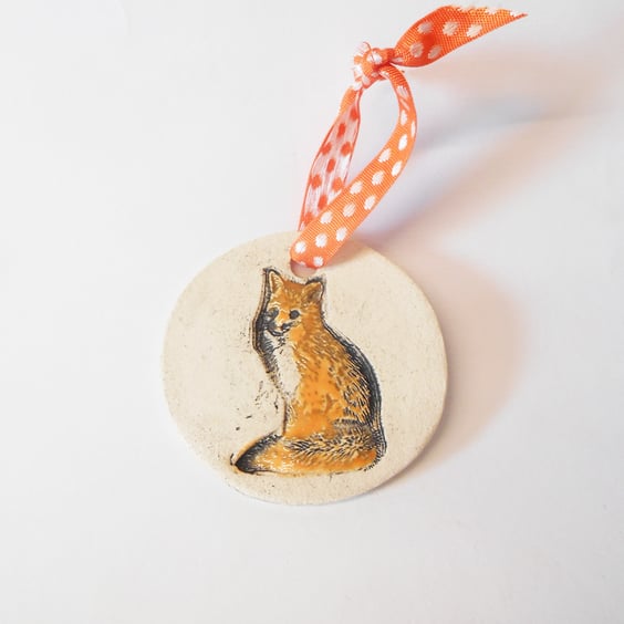 Decorations Textured Fox tree decoration.