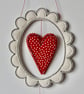 'Love you' - Heart Surrounded by a Scalloped Frame  - Hanging Decoration - Image 5