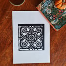 Canterbury Cathedral Stained Glass Window: Original Limited Edition Lino Print