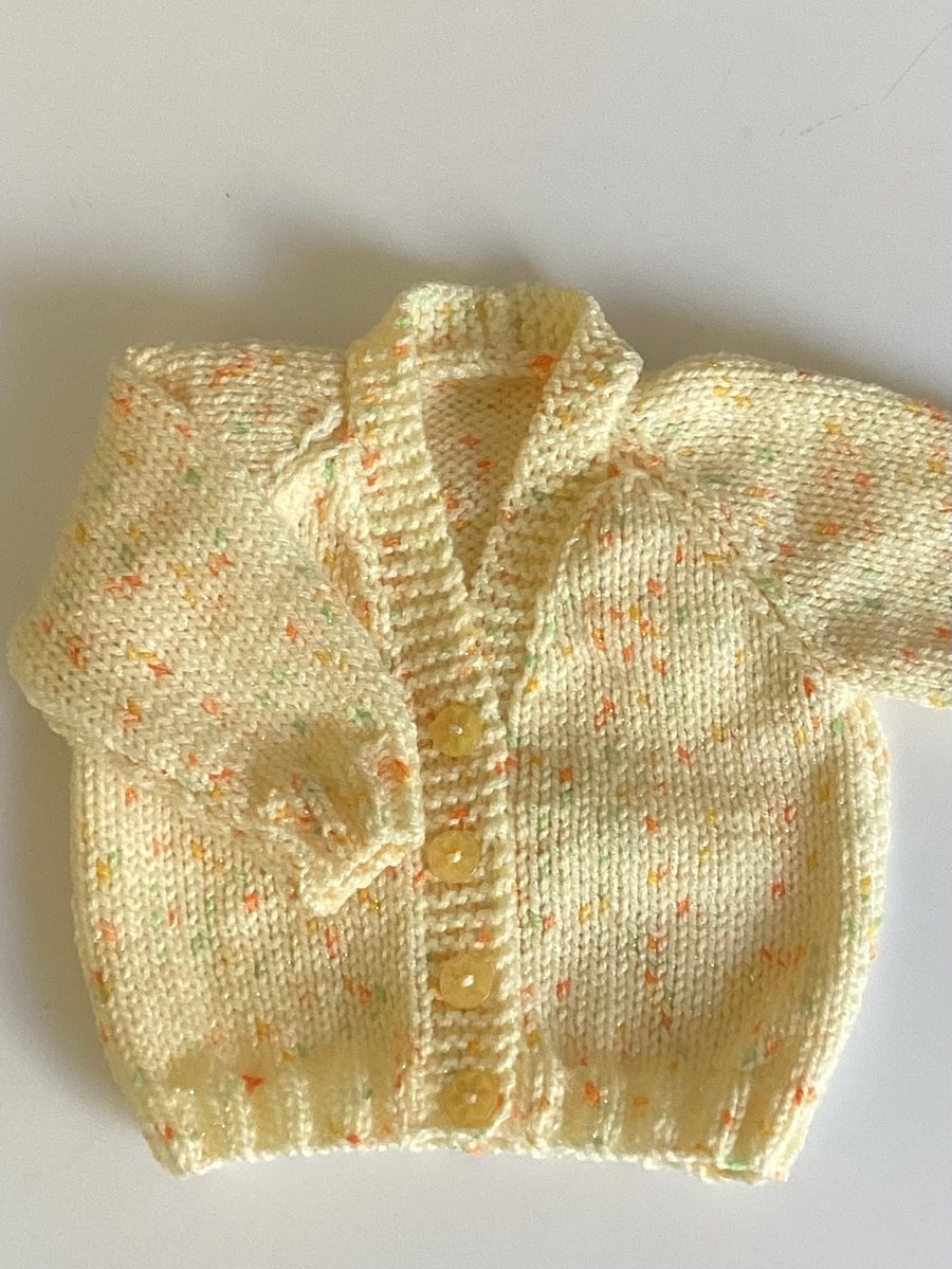 Lemon baby cardigan 0-3 months 