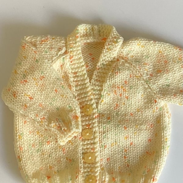Lemon baby cardigan 0-3 months 