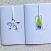 Pack of two Christmas “keepsake” fused glass cards