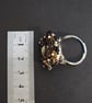 Brown and White Tree Agate Adjustable Statement Ring - Image 2