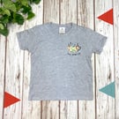 Kids 'Fill Your Cup' T-Shirt. Children's Heather grey nature lover top