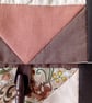 Patchwork shoulder bag in brown, cream and terracotta. Handsewn patchwork  - Image 3