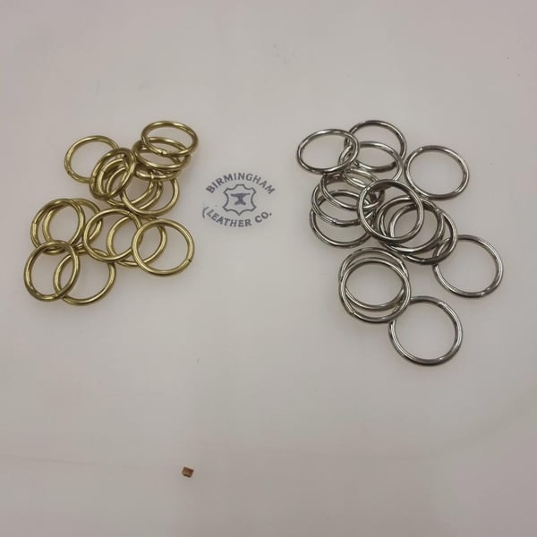 25mm Welded Metal O-Rings for Webbing Heavy Duty Fastening 10 Pack