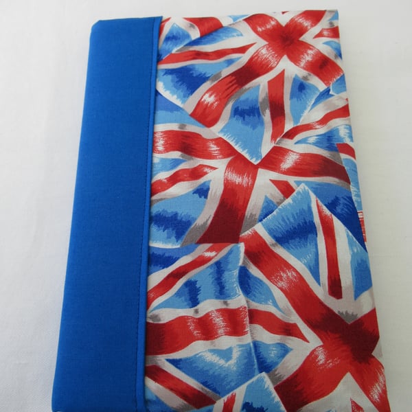 Union Jack themed Fabric covered Notebook