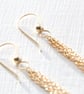 Handmade 14K Gold Filled Triple Chain Drop Earrings - Image 2