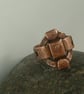 Solar Cross Adjustable Unisex Rustic Copper Thumb Finger Ring - Image 2