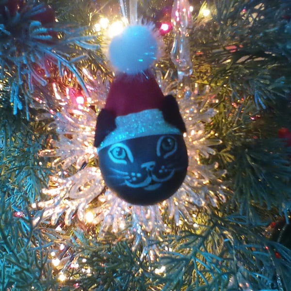 Cat Christmas Tree Bauble Xmas Decoration