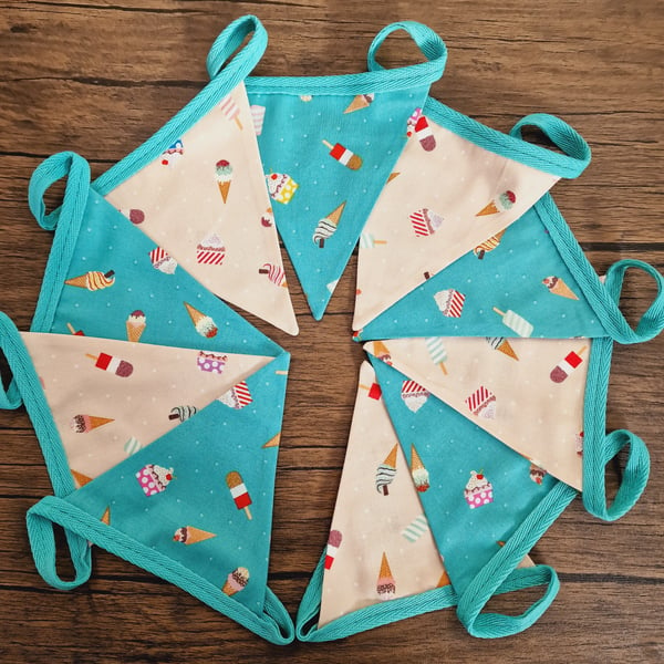 Green & Cream Ice Cream Bunting 