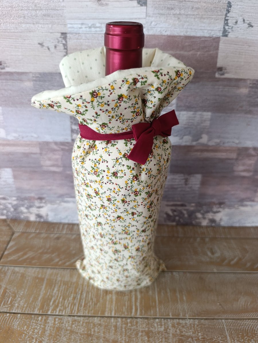 Floral bottle gift bag 