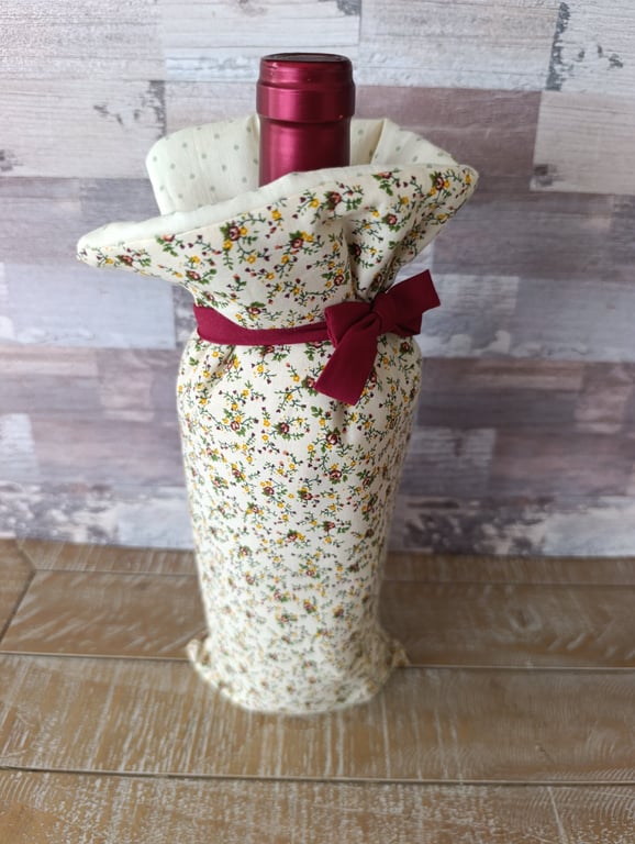 Floral bottle gift bag 