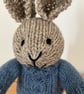 Small Hand Knitted Bunny in Cable Jumper - Image 2
