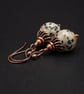 Dalmation jasper and copper handmade gemstone pendant necklace, Pisces jewelry - Image 9