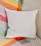 Embroidered Feature Cushion: Pink Child and Cat Design 33cm (13") - Image 5