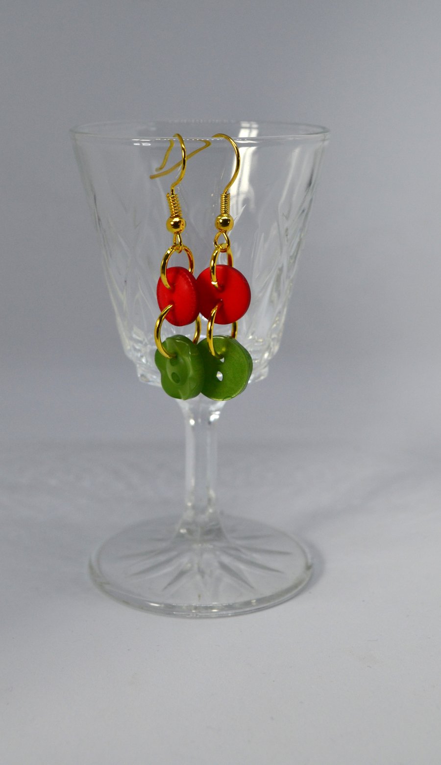 Christmas Button Earrings - Short