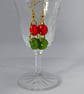 Christmas Button Earrings - Short - Image 1