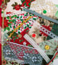 Mini Floral Christmas slow stitching or junk journal kit for a beginner