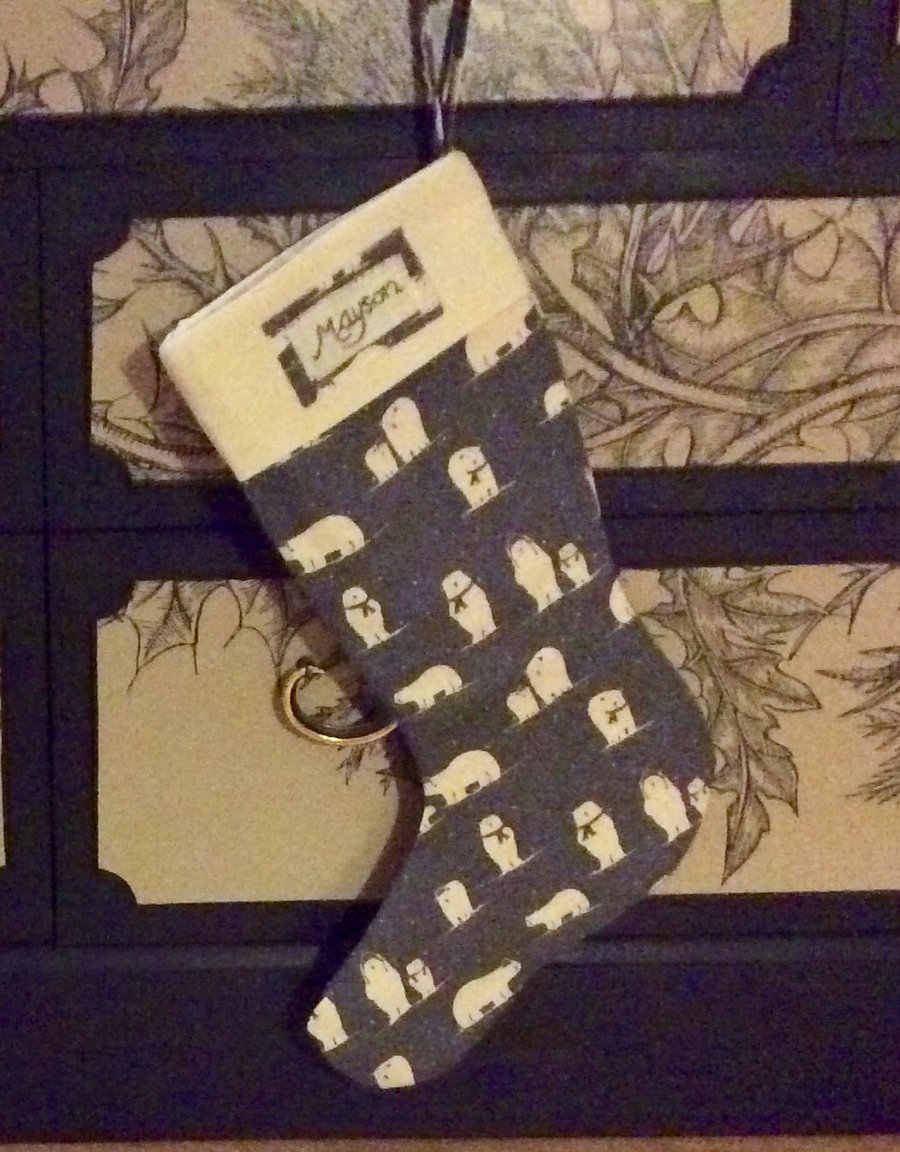Lovely Padded Christmas Stocking Personalised