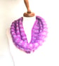 Lilac Mohair Hand knit cowl - Image 4