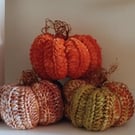 Crochet Trio of Pumpkins