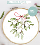 Festive Mistletoe Linen Embroidery Kit - Image 7
