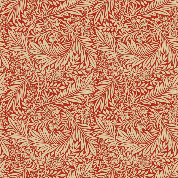 500 x 135cm  William Morris Crimson Larkspur Tablecloth and 8 Napkins
