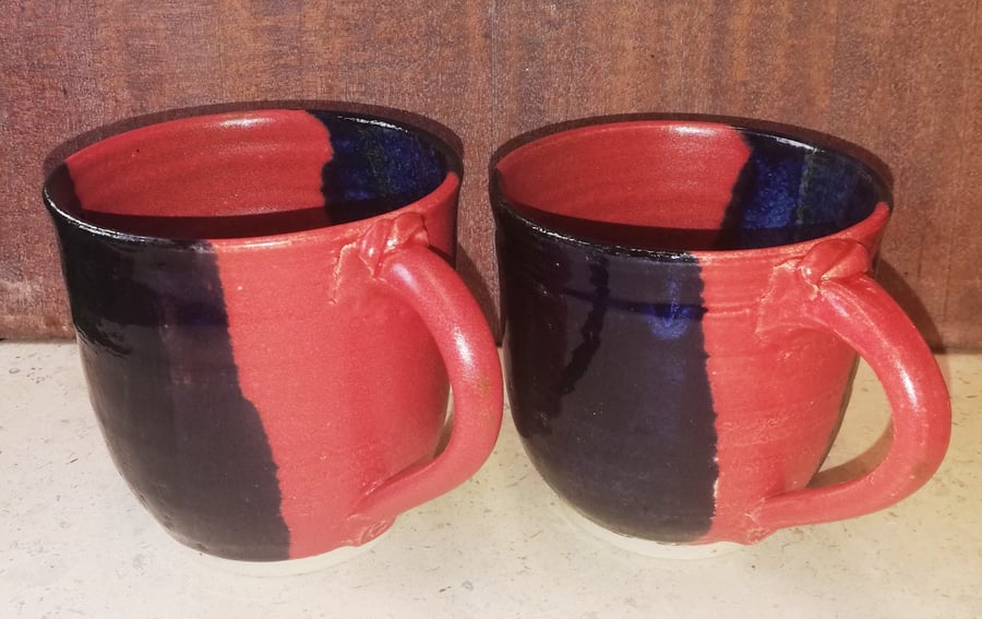 Dual coloured ceramic, delightful and generous mugs