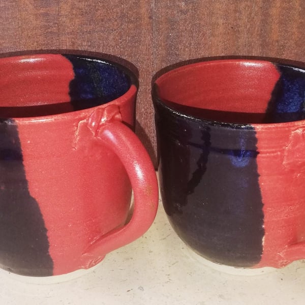 Dual coloured ceramic, delightful and generous mugs