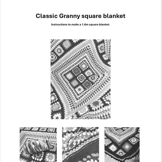 BEGINNER PATTERN Classic Granny Square blanket 