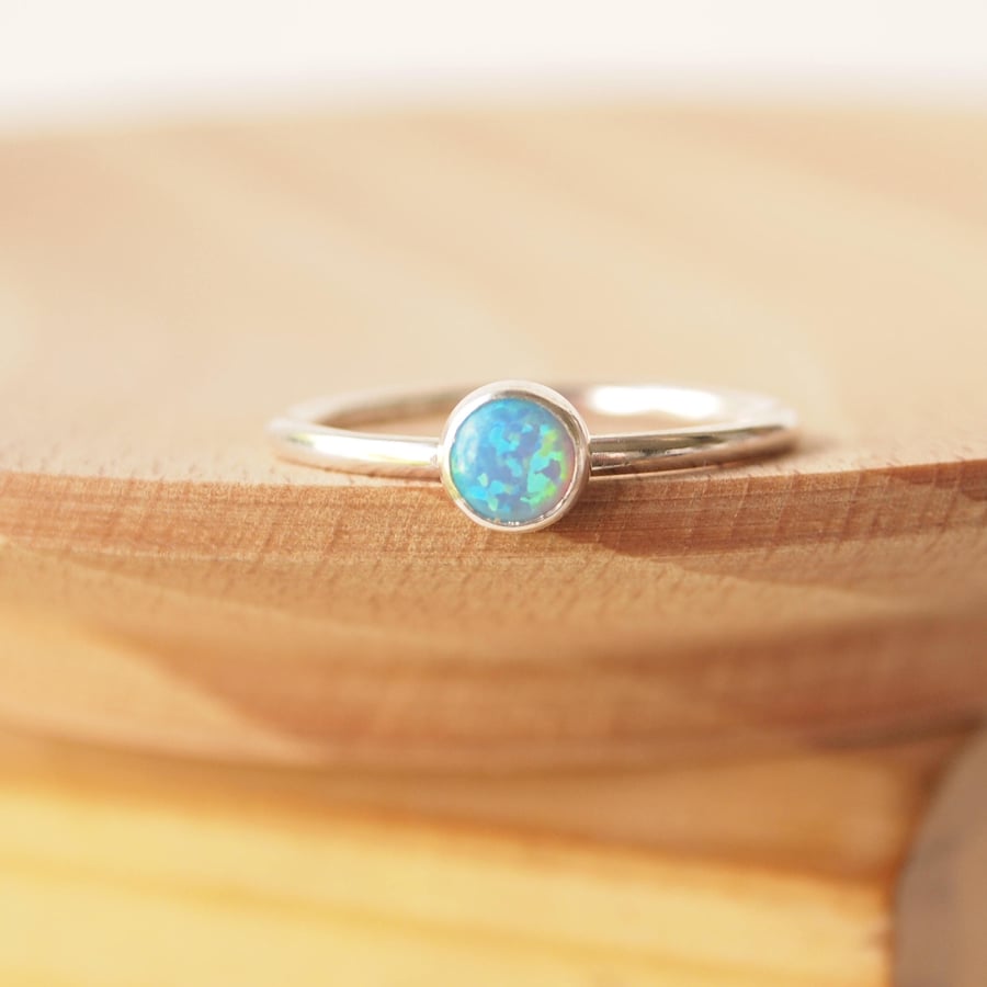 Blue Opal Ring 