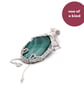 Malachite pendant, wire wrapped pendant, gift for them - Image 1