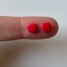 Handmade Polymer Clay Micro Studs (Apple)