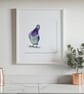 Curious Pigeon greeting card (blank) - Image 2