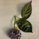 BlackBerry Original Coloured Pencil Drawing 